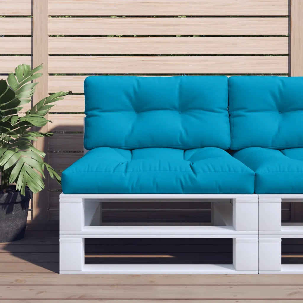 Cuscino per pallet | Cuscini per sedie Blu Chiaro 70x40x12 cm in Tessuto