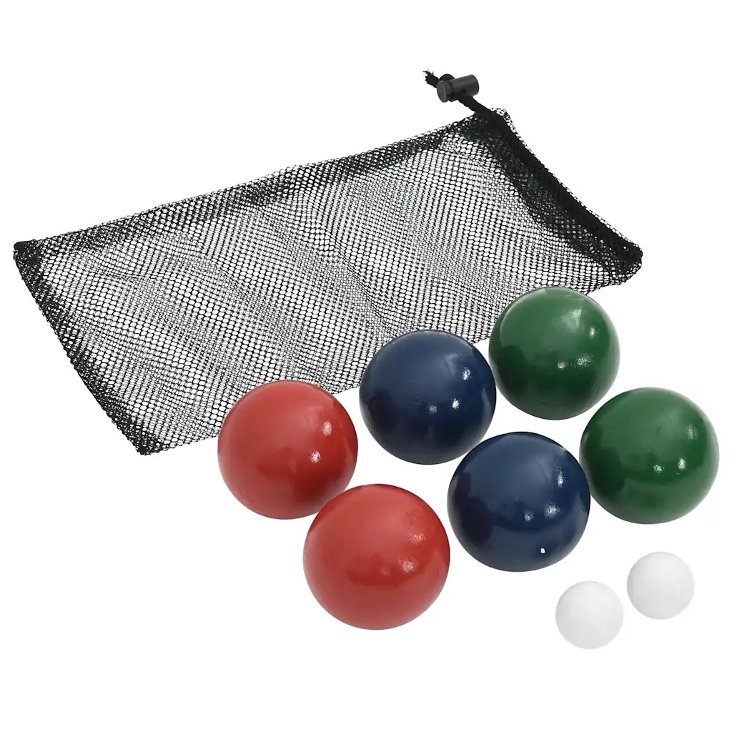 Set Bocce 8 pz con Custodia Trasporto in Legno Massello di Pino 4008441