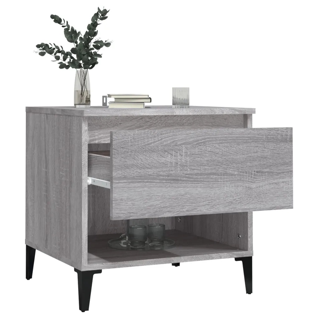 Tavolino Grigio Sonoma 50x46x50 cm in Legno Multistrato 819560