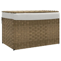 Cesto Portabiancheria con Coperchio 55,5x35x34 cm Polyrattan 372049