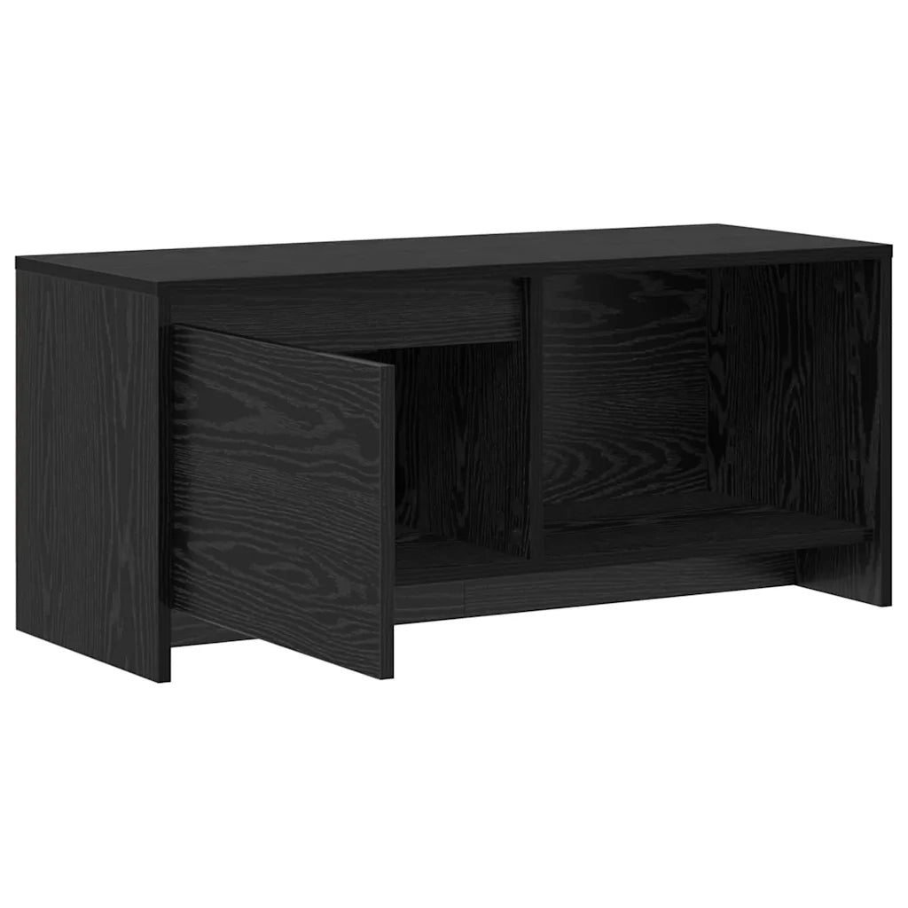 Set mobile TV-Credenza per TV Rovere Nero 90 x 35 x 40 cm Legno multistrato
