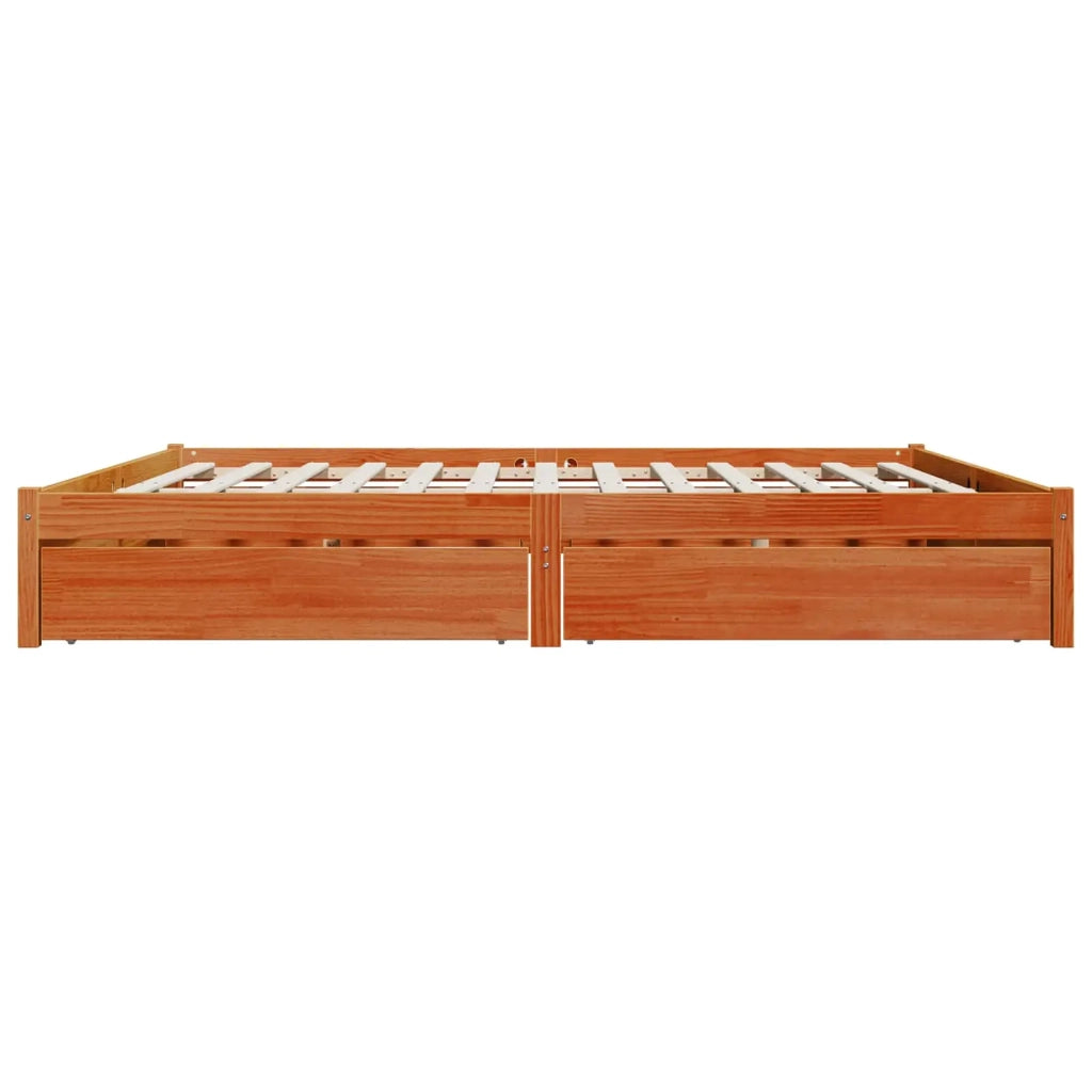 Struttura del letto con cassetto Marrone cerato 200 x 200 cm 3422770