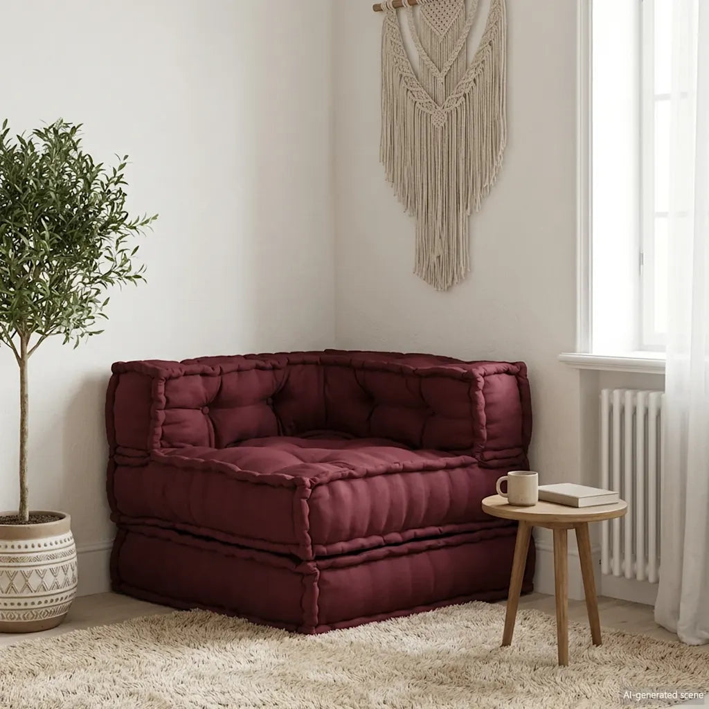 Divano Componibile Marrone Rossiccio 70x70x54 in Tessuto 4019029