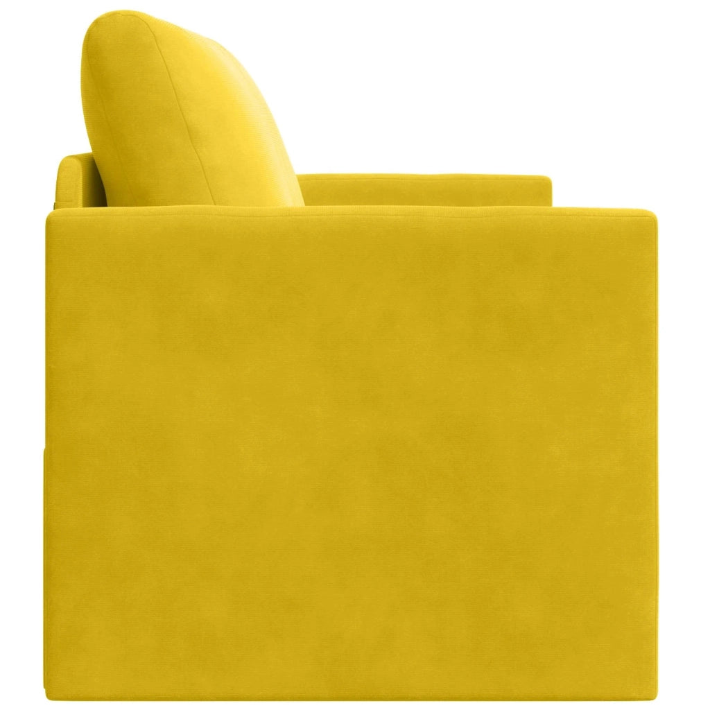 Divano letto Giallo girasole 124 x 71 x 78 cm Velluto 4106707