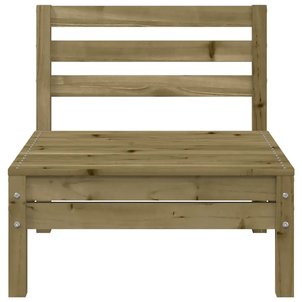 Divani Senza Braccioli da Giardino 4pz Legno di Pino Impregnato