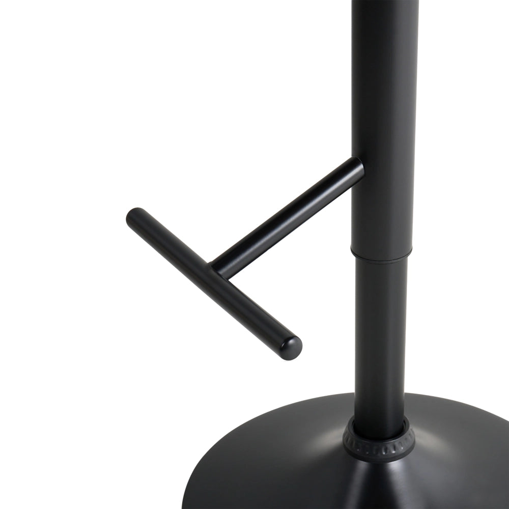 Set di 2 sgabelli da bar in ecopelle beige e nero Girevole Alzata a Gas Regolabile in Altezza Moderno