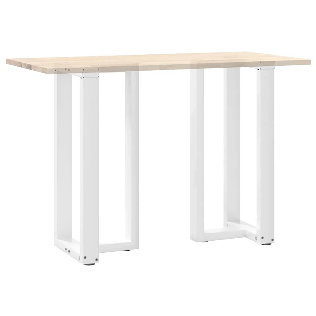 Set di 2 gambe robuste per tavolo da bar a forma di T 50 x 35 x 90 cm con piedini regolabili design moderno acciaio bianco 02_0057343