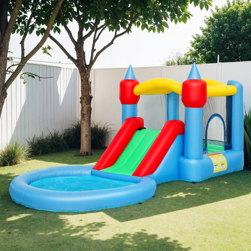Castello Gonfiabile con Scivola e Piscina Palle ¨C zephmum ¨C 415x205x190 cm
