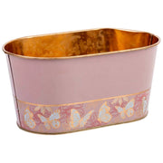 Cestino in metallo rosa 19,5x11,5x9 B16,5x8,5