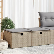 Set Divano da Giardino 2 pz con Cuscini-Sofa da Giardino-Divanetto da esterno Beige Polyrattan Acacia 445323