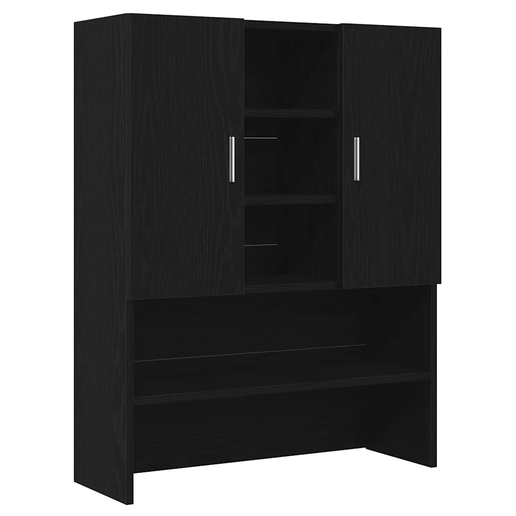 Mobile per Lavatrice Rovere Nero 70,5x25,5x90 cm CFW5243655