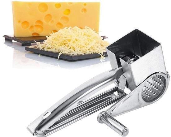 Raspante per formaggio multifunzionale con cassetta, Raspante rotante per formaggio con manubrio, Mulinello per formaggio parmesano, Raspante manuale per formaggio verdure frutta 

Specifiche tecniche: 
- Materiale: RVS 
- Modello: Craft