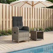 Set Lounge da Giardino 2 pz Grigio e Grigio Scuro 3422362