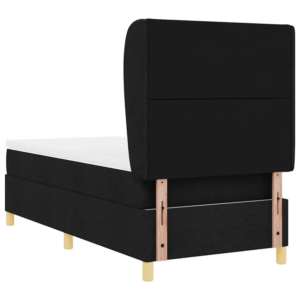 Letto con molle e materasso Grigio Scuro 90x190 cm Tessuto Nero 3340797