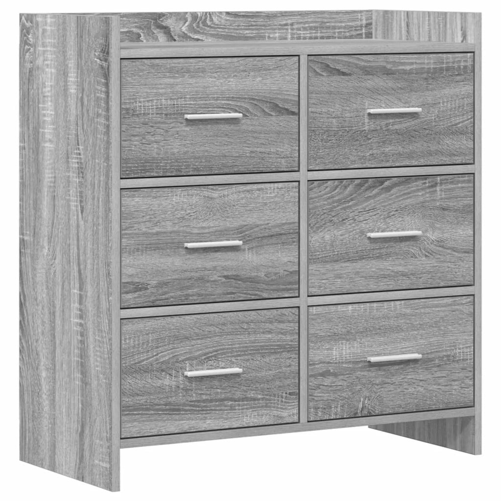 Credenza Sonoma grigio 75 x 33 x 80 cm Legno ingegnerizzato 8011104
