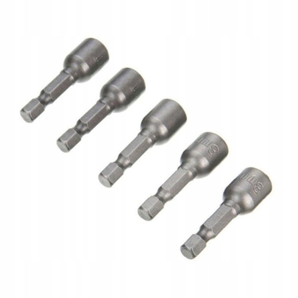 Set di Bussole Magnetiche 8mm 1/4" per Avvitatore 5 Pezzi – Rosfix | Acciaio 40Cr, Lunghezza 65mm