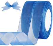 Seta di organza 28 mm - Nylon trasparente - Set di decorazioni - Avvolgimento per regali - Decorazioni per matrimoni e feste - Artigianato - Leggero e duraturo - Seta decorativa
