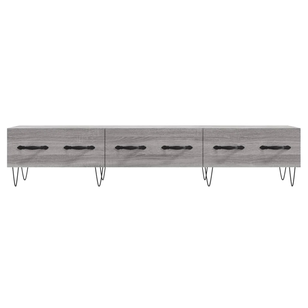Mobile TV multimediale mensola TV credenza TV sala da pranzo soggiorno camera da letto Sonoma 150 x 36 x 30 cm legno ingegnerizzato grigio 02_0028414