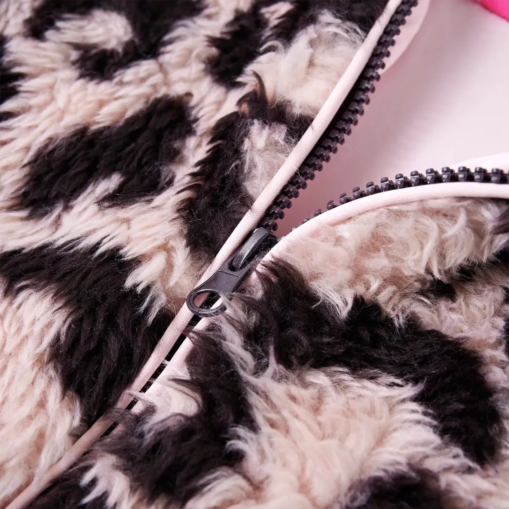 Cappotto da Bambina in Pelliccia Sintetica Rosa Chiaro 128 14457