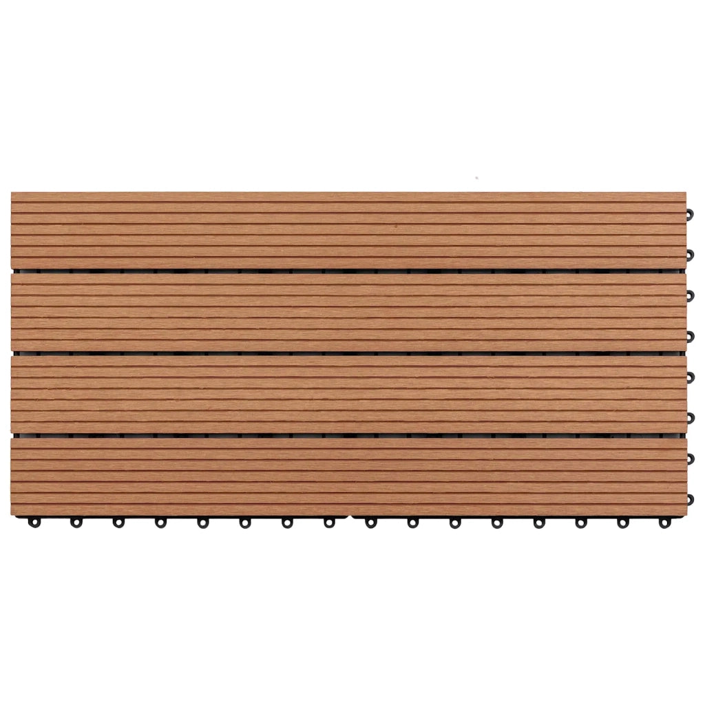 Piastrella per Decking 6 pz Marrone 60 x 30 cm WPC CFW8845216