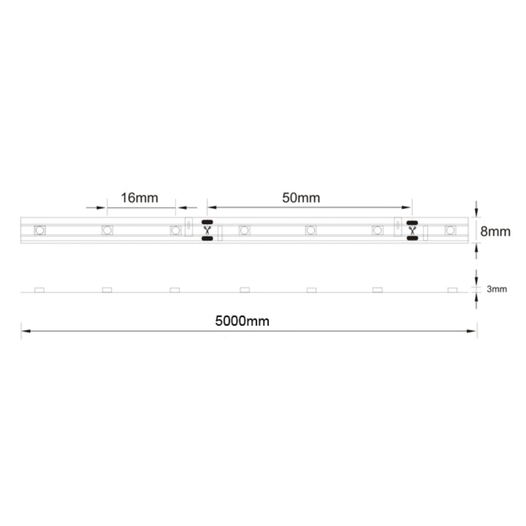 Striscia LED 12V 5m IP20 rossa per interni tagliabile Polux