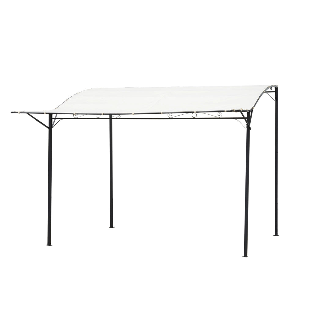Gazebo Pergola per Giardino ¨C zephmum ¨C Tessuto Anti-UV Beige, Acciaio, 3x2.5m