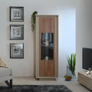 Vetrina con anta Open 67x40x197h colore noce mercure e cashmere
