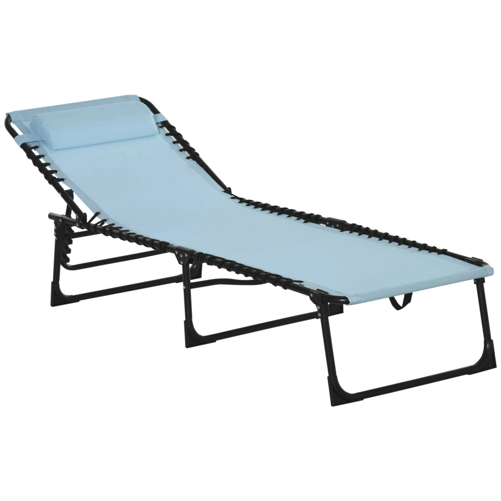 Tumbona Pieghevole con Poggiatesta ¨C zephmum ¨C Grigio 189x58x30 cm