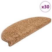 Tappetini per scale 30 pz 65x21x4 cm Beige Semicircolari Grandi 3365814