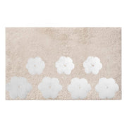 Tappeto bagno Fiori beige antiscivolo cm 50x80