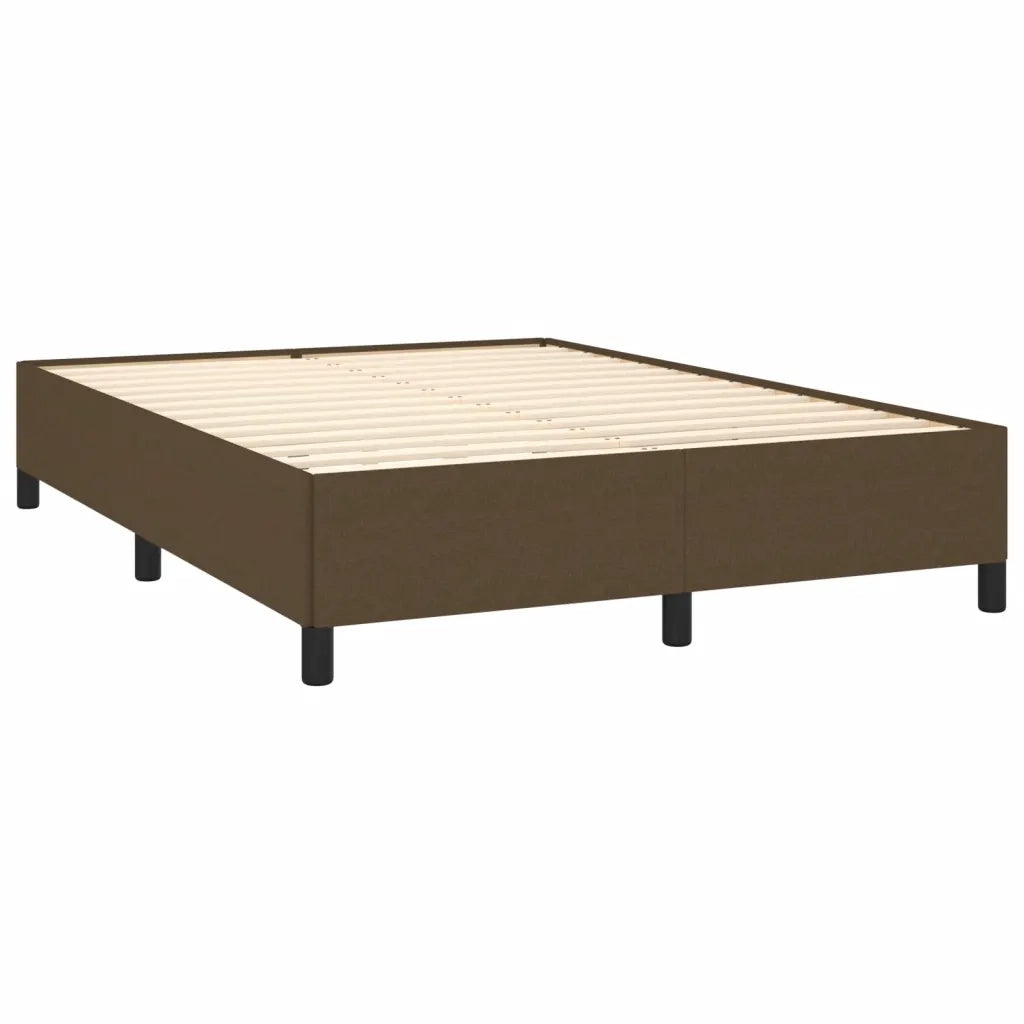 Letto matrimoniale | Letto per adulti | Giroletto senza Materasso Marrone Scuro 140x200 cm Tessuto