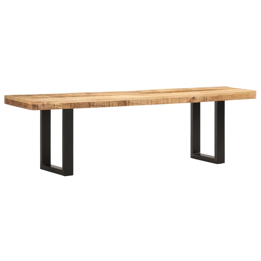 Panca 160 cm in Legno Massello di Mango e Acciaio 286461