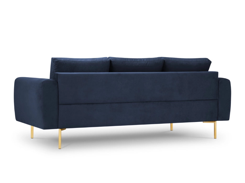 Cosmopolitan Design - Divano "Hastings" 3 posti in velluto blu reale 