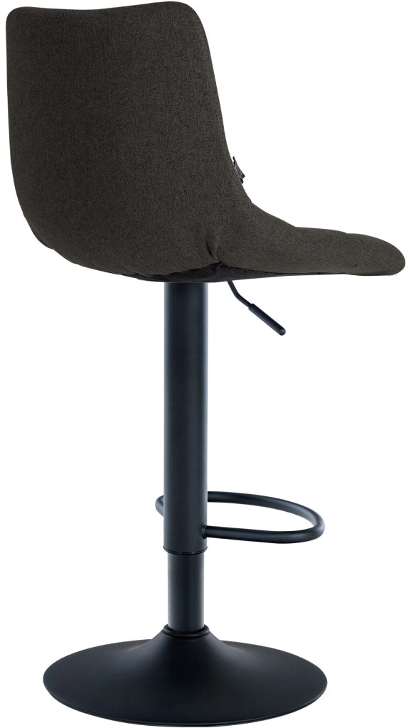 Sgabello Jerry in tessuto grigio scuro,nero
