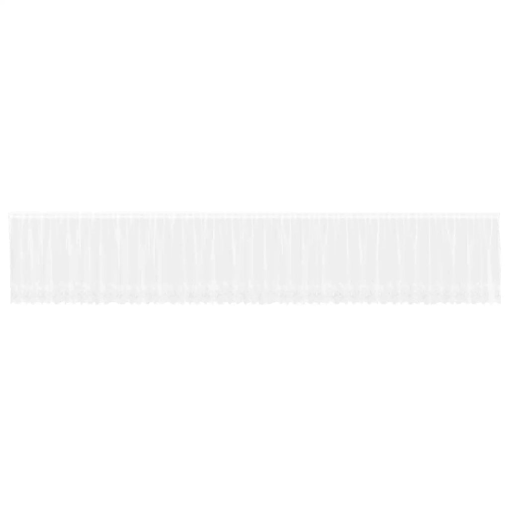 Tenda in Pizzo con tende Floreale Bianco 80 x 900 cm Poliestere 4107956