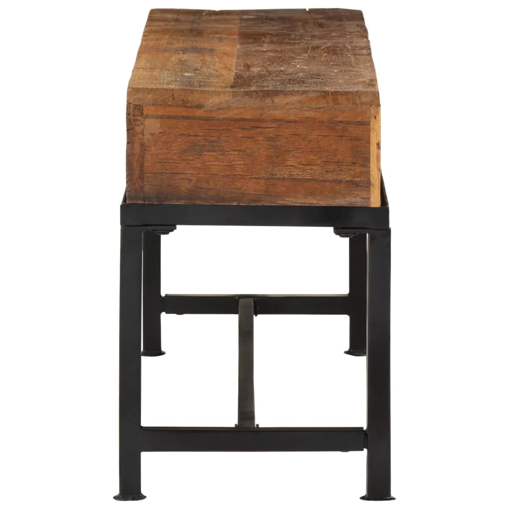 Mobile TV multimediale mensola per TV credenza per TV sala da pranzo soggiorno camera da letto 110 x 30 x 46 cm legno massello di recupero marrone 02_0025746