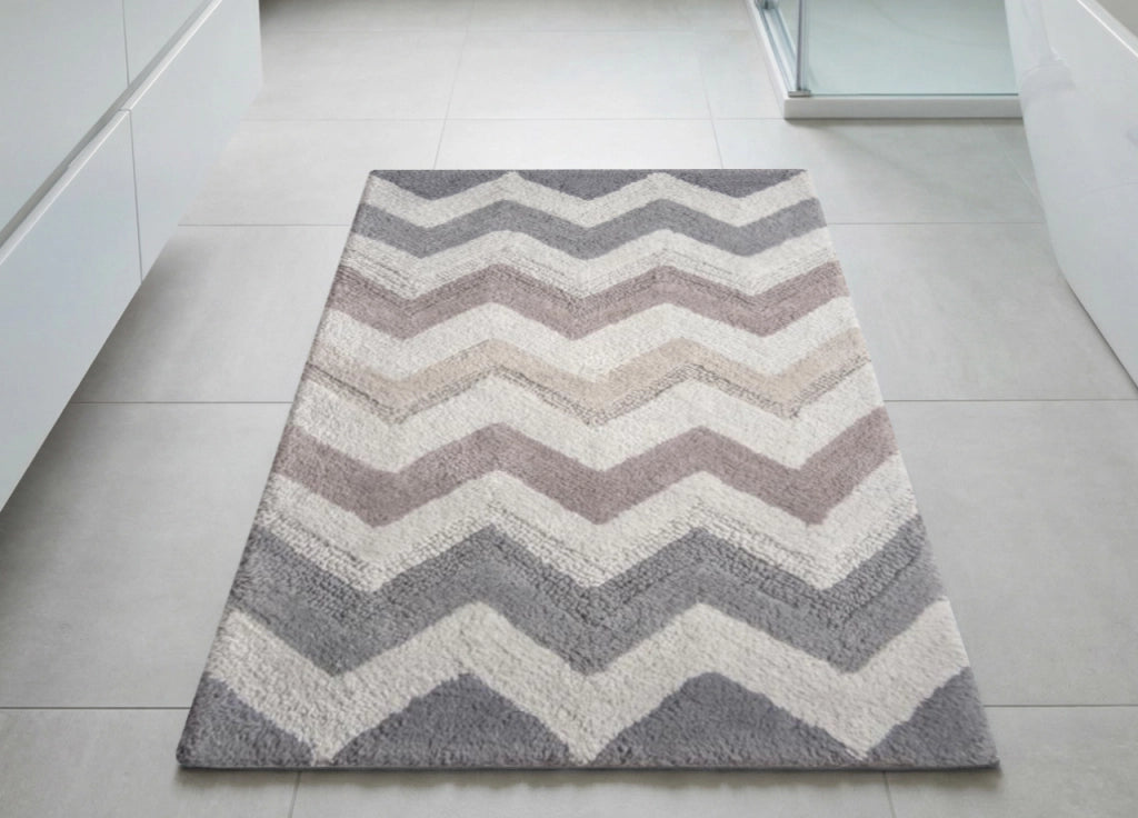 Tappeto Casa Bagno Cotone Spugna Morbida Antiscivolo Tono Su Tono Corner - 60x130 - Carbone