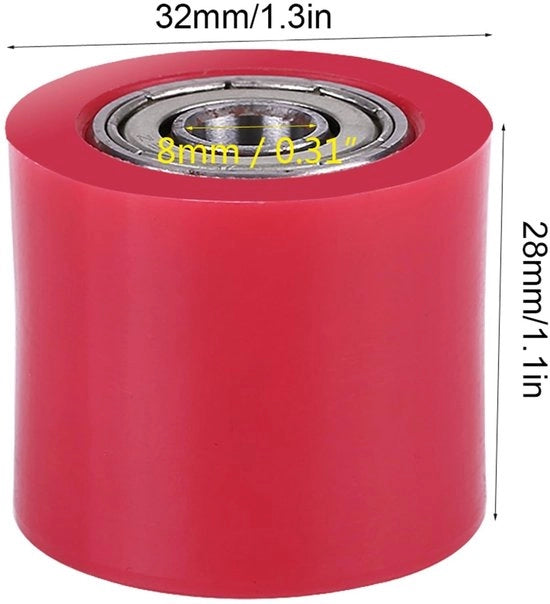 Geleida Universale per Catenaccio con Ruota a 8mm in Materiale in Gomma - Resistente allo Sfregio/Impermeabile - Installazione Facile - Catenaccio Ruota