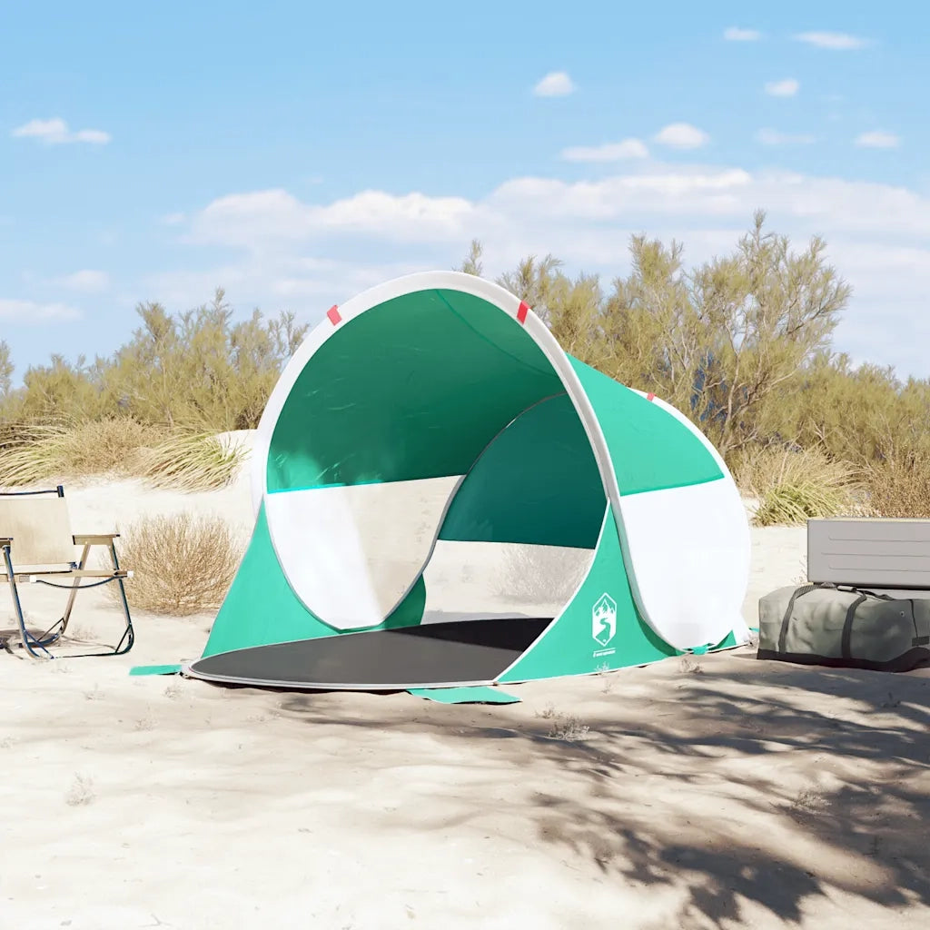 Tenda da Spiaggia Pop-Up - Tenda da campeggio Verde Mare Impermeabile 214908