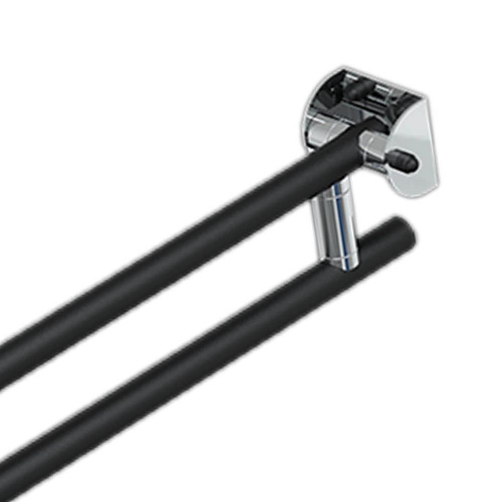 Barra maniglione ribaltabile cm 76 nero opaco/cromo