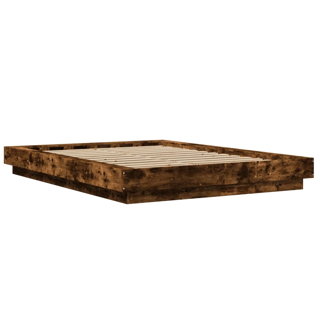 Giroletto con Luci LED Rovere Fumo 120x190 cm Legno Multistrato 3281144
