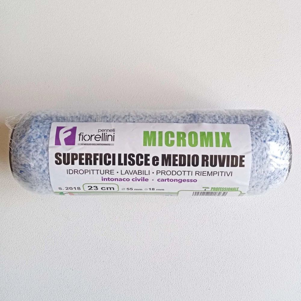 Fiorellini micromix rullo nylon da 23cm senza manico per l' applicazione di idropitture lavabili e prodotti riempitivi