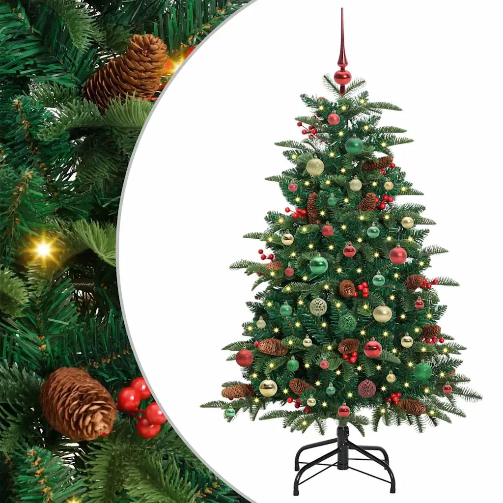 Albero di Natale Artificiale-Albero Natalizio con 150 LED Verde 150 cm 104087