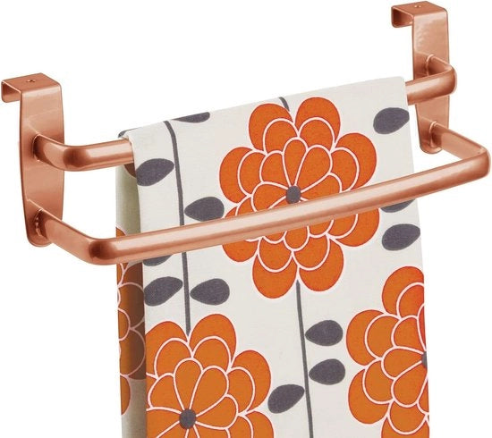 Houder di asciugamani per la cucina - Doppio asciugamani per appendere la porta della cucina - Hanger per asciugamani in metallo - Coperchio