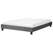 Letto 160 x 200 cm Rete a doghe in tessuto grigio senza testiera