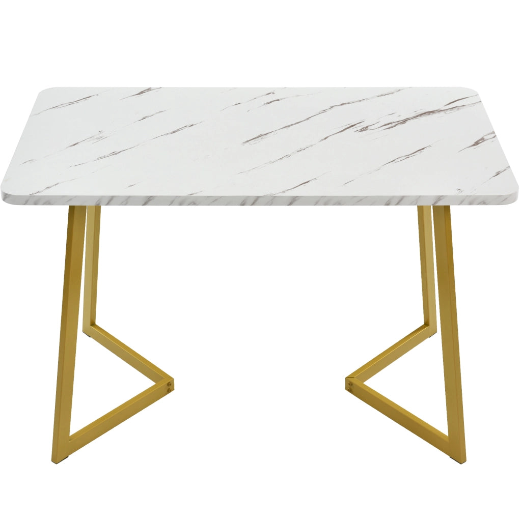 Set tavolo da pranzo moderno; 4 sedie; MDF; oro e nero