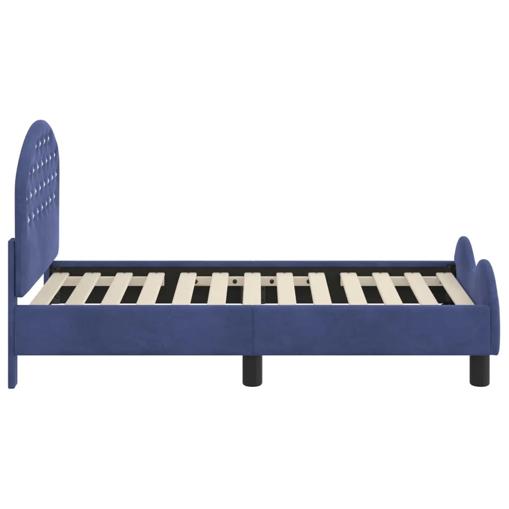Struttura letto per bambini con testata Blu Polizia 70 x 140 cm
