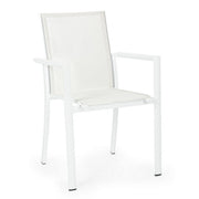 Sedia In Alluminio Bianco BIZZOTTO KONNOR CX21 Da Giardino 0662737