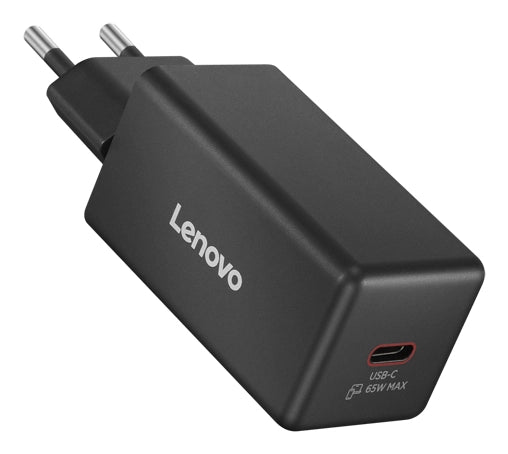 Lenovo 65w mini usb-c gan charger black -eu - 40aw65wbeu