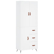 Buffet credenza cassettiera mobiletto mobile contenitore organizer cucina soggiorno salotto alto 69,5 x 34 x 180 cm legno ingegnerizzato bianco 02_0032705